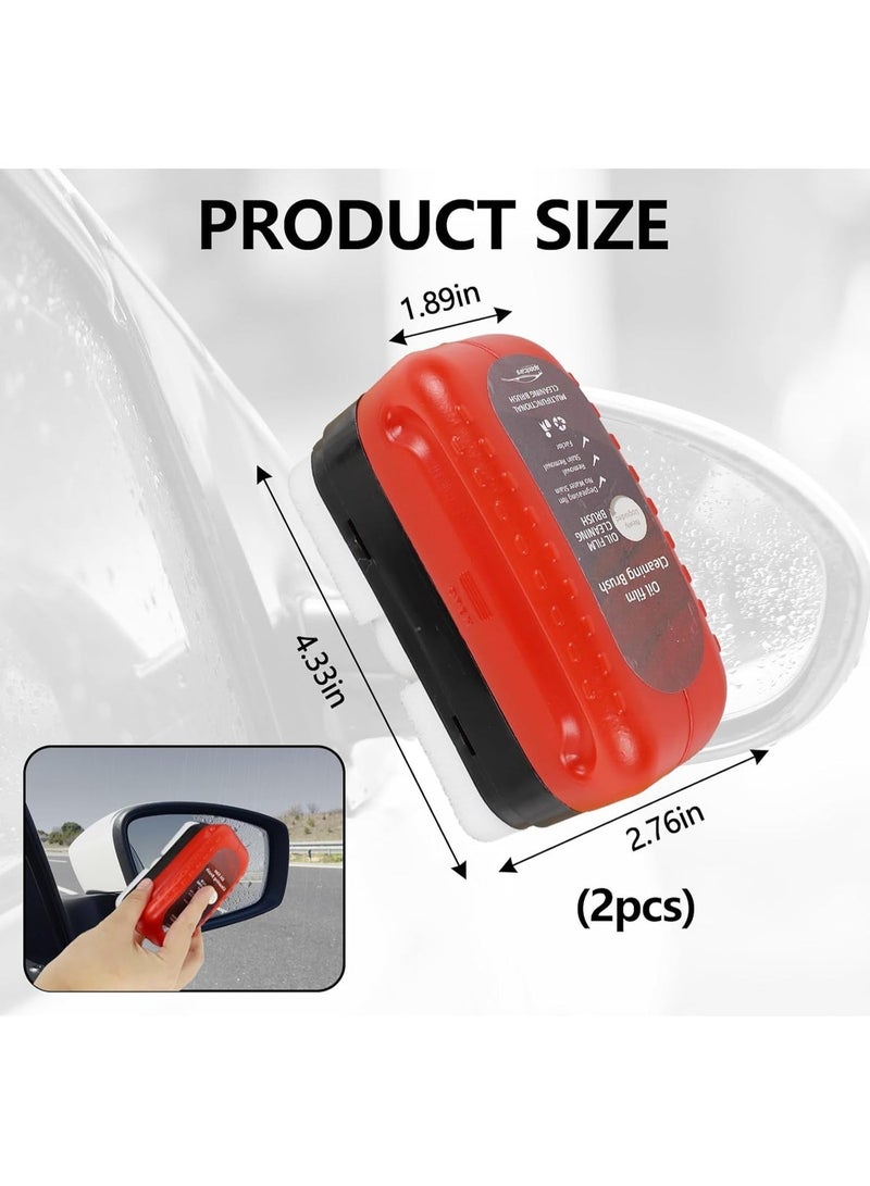 زوبا 3قطع من فرشاة تنظيف الزجاج 4 في 1 متعددة الاستخدامات – أداة مثالية لتنظيف الشبابيك والمرايات والزجاج بفعالية-171 - Image 5